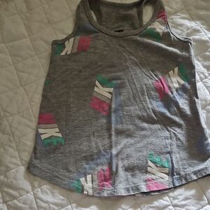 Nike Kids Gray Tank Top with Multicolor Logo